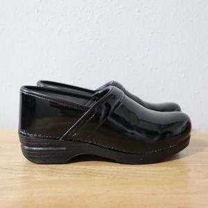 DANSKO | Black Shiny Patent Leather Clogs Size 40